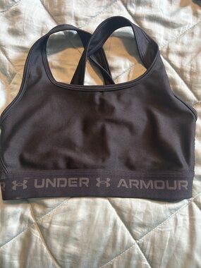 Under Armour Black Logo Band Racerback Sports Bra
